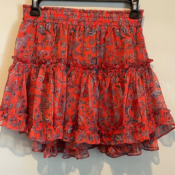 Misa Los Angeles Marion Floral Tiered Mini Skirt - Picture 3 of 4